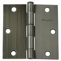 Gliderite Hardware 3-1/2 in. Antique Brass Square Door Hinge - 3500-AB 3500-AB-1